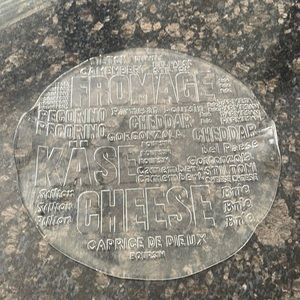 Glass Serving Cheese Tray!  Fromage!